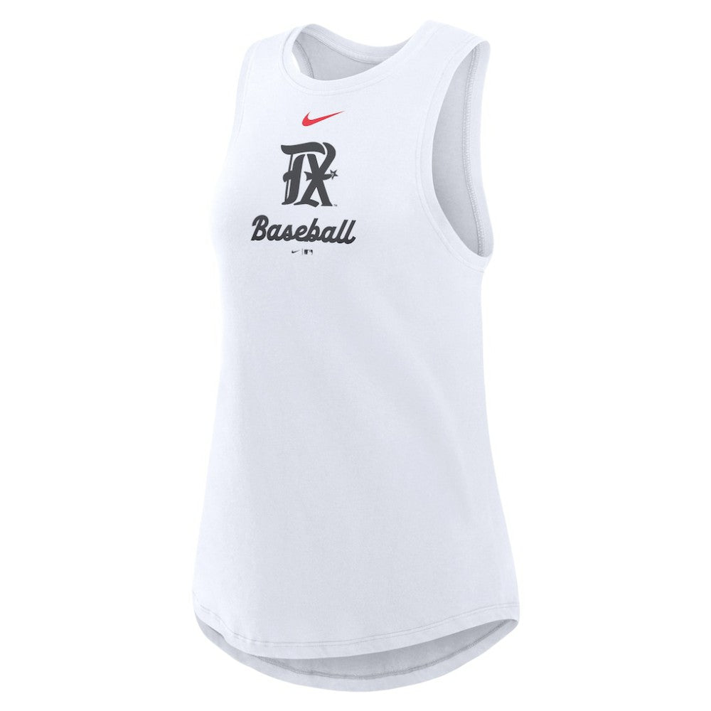MLB Texas Rangers Nike Women's City Connect Tricode High Neck Dri-FIT Tank Top