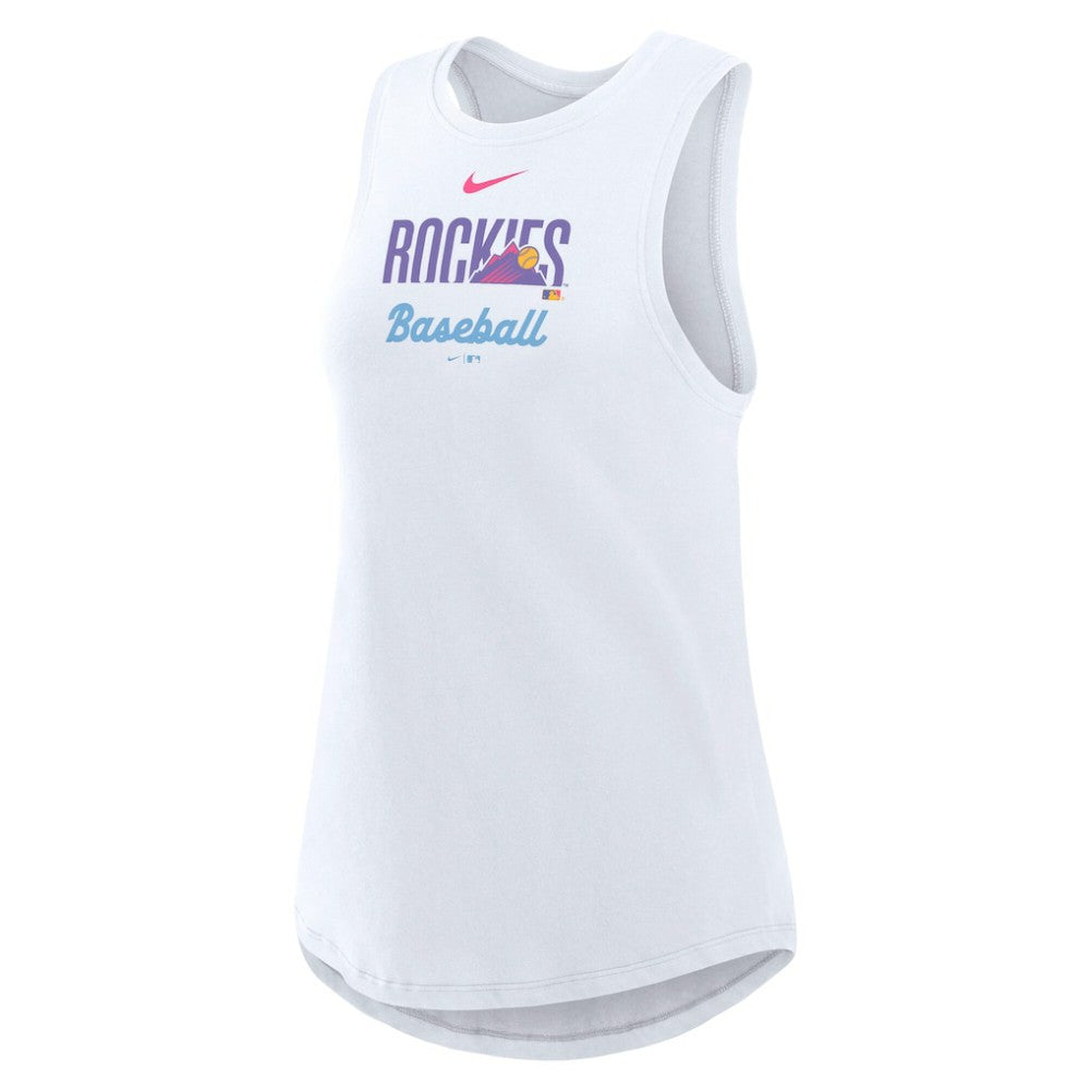 MLB Colorado Rockies Nike Women's City Connect Tricode High Neck Dri-FIT Tank Top