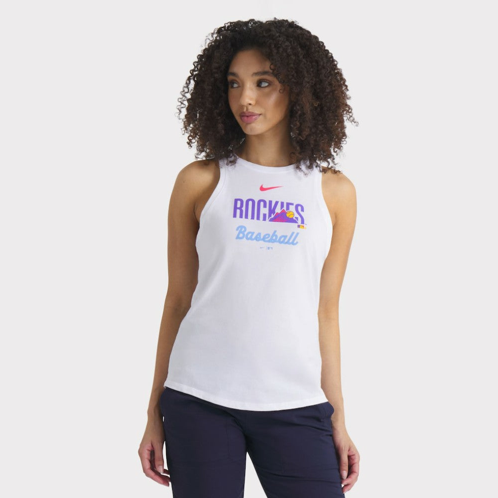 MLB Colorado Rockies Nike Women's City Connect Tricode High Neck Dri-FIT Tank Top