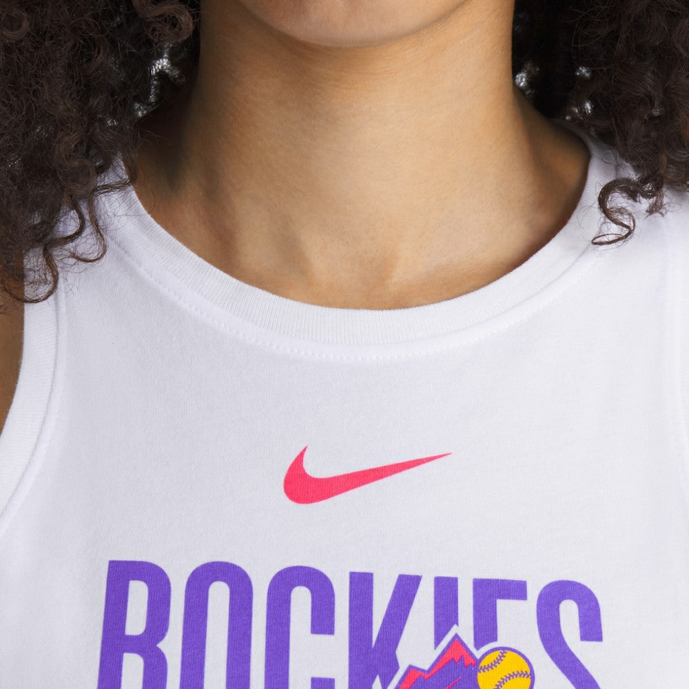 MLB Colorado Rockies Nike Women's City Connect Tricode High Neck Dri-FIT Tank Top