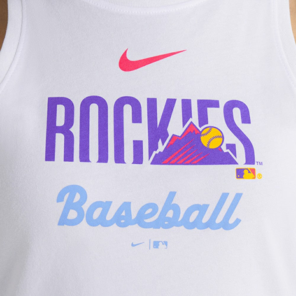 MLB Colorado Rockies Nike Women's City Connect Tricode High Neck Dri-FIT Tank Top