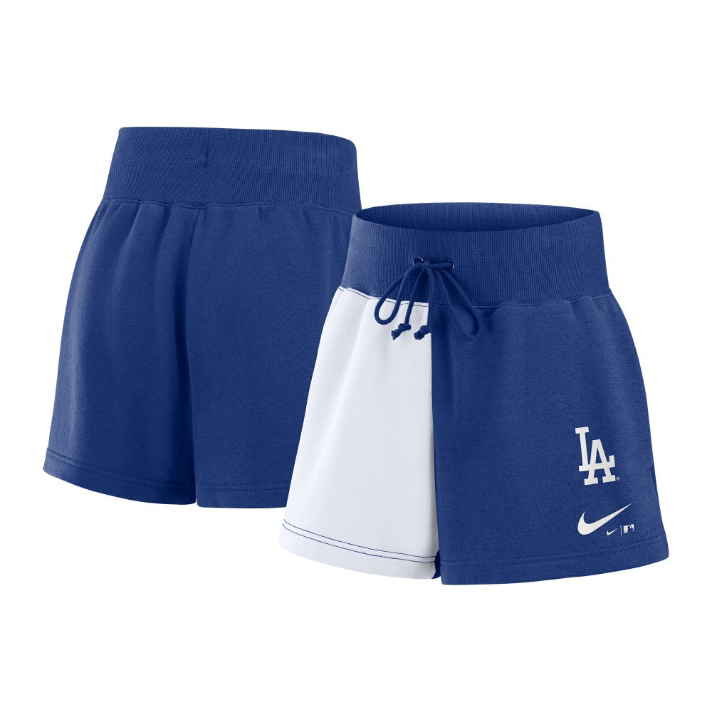 MLB Los Angeles Dodgers Nike Women's Color-Block Phoenix Fleece Lounge Shorts