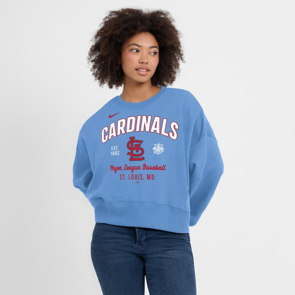 MLB St. Louis Cardinals Nike Women's Oversized High Hip Pullover Sweatshirt