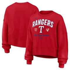 MLB Texas Rangers Nike Women's Oversized High Hip Pullover Sweatshirt