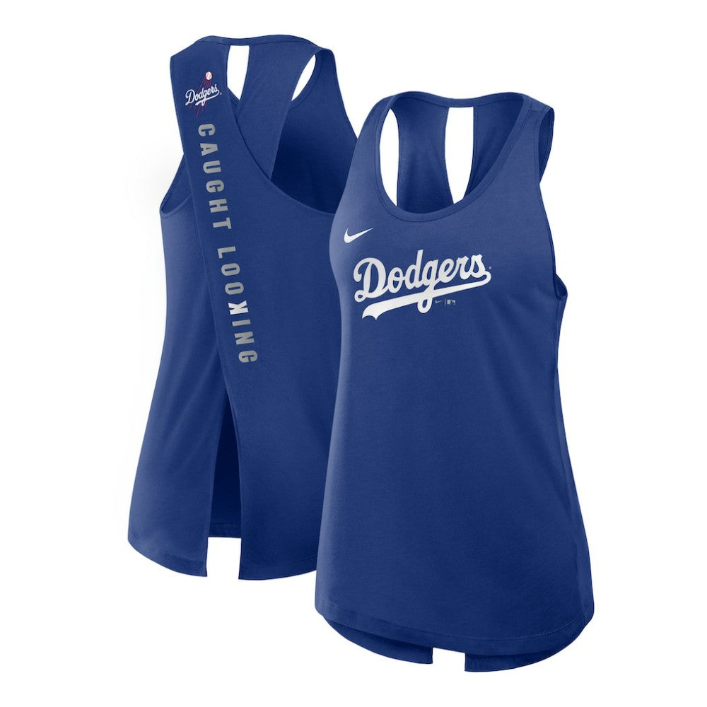 MLB Los Angeles Dodgers Nike Open-Back Crisscross Dri-FIT Tank Top
