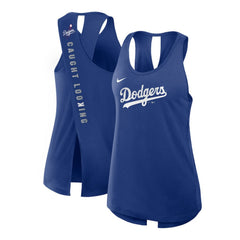 MLB Los Angeles Dodgers Nike Open-Back Crisscross Dri-FIT Tank Top