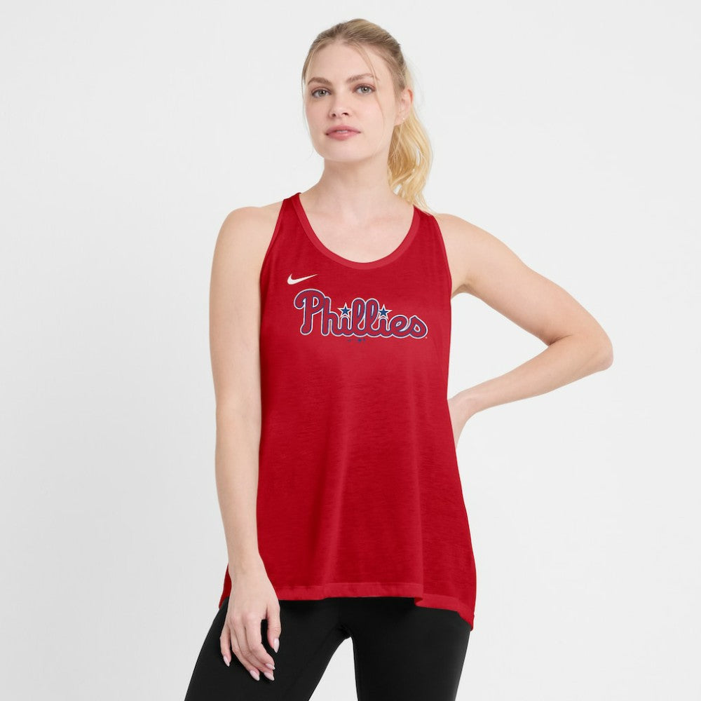 MLB Philadelphia Phillies Nike Open-Back Crisscross Dri-FIT Tank Top