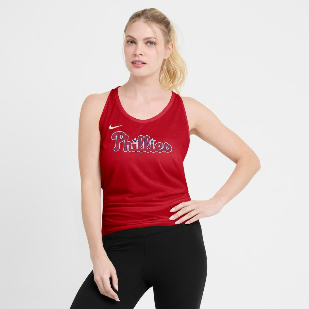 MLB Philadelphia Phillies Nike Open-Back Crisscross Dri-FIT Tank Top