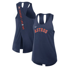 MLB Houston Astros Nike Open-Back Crisscross Dri-FIT Tank Top