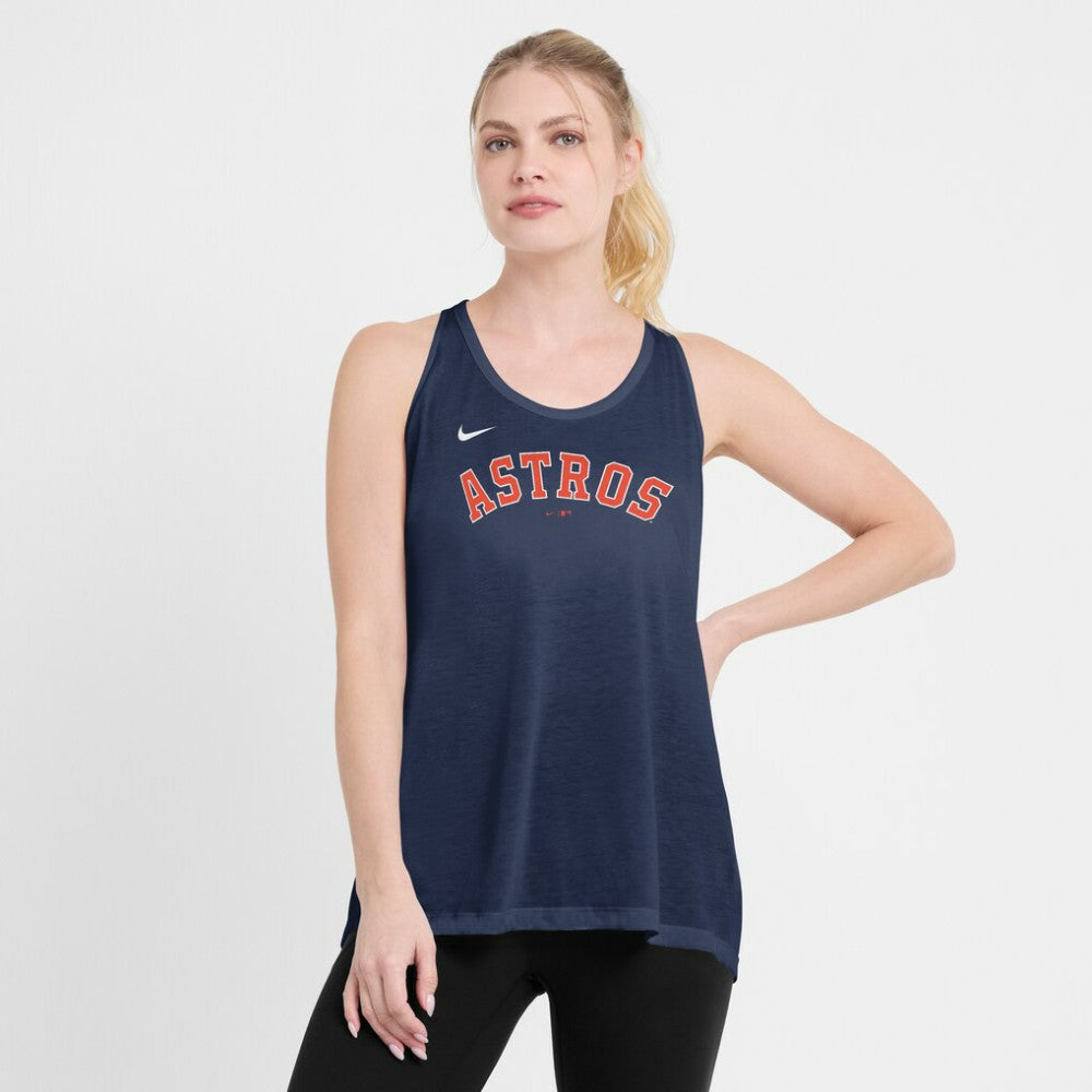 MLB Houston Astros Nike Open-Back Crisscross Dri-FIT Tank Top
