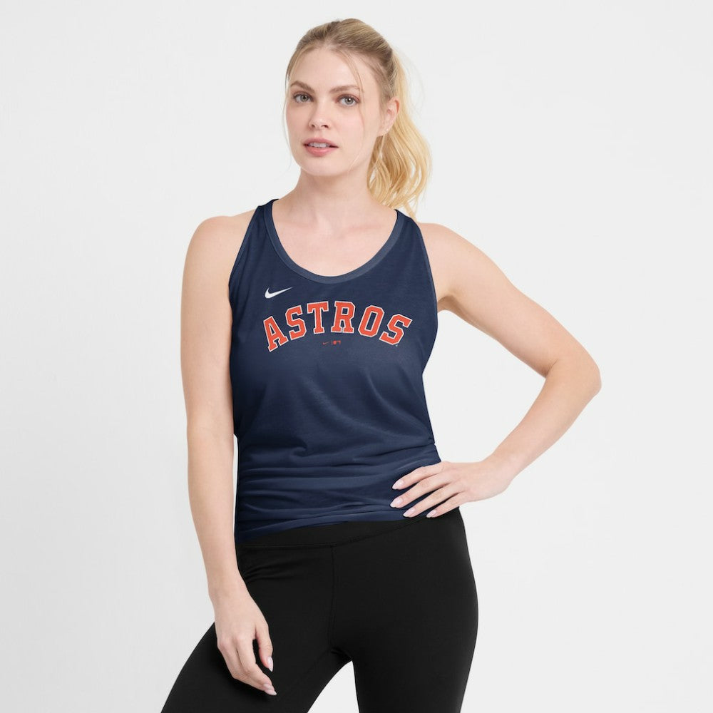 MLB Houston Astros Nike Open-Back Crisscross Dri-FIT Tank Top