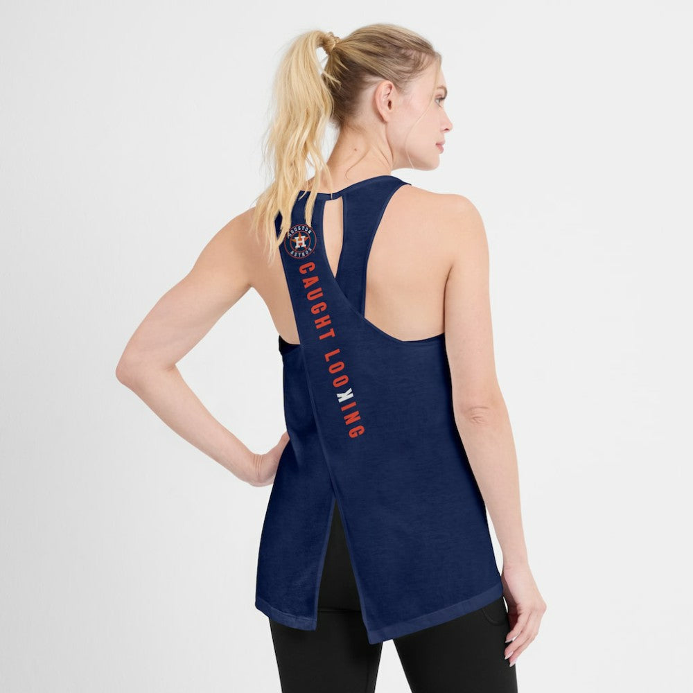 MLB Houston Astros Nike Open-Back Crisscross Dri-FIT Tank Top