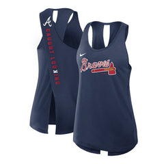 MLB Atlanta Braves Nike Open-Back Crisscross Dri-FIT Tank Top