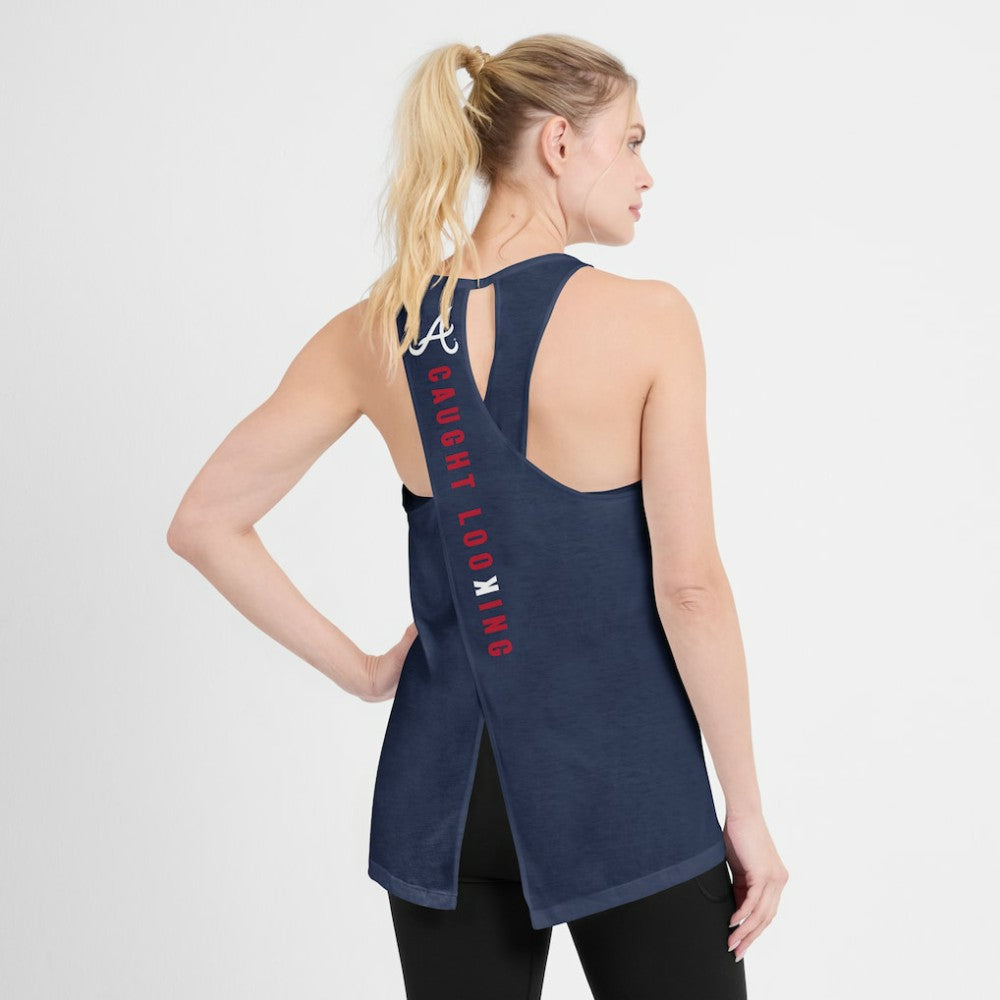 MLB Atlanta Braves Nike Open-Back Crisscross Dri-FIT Tank Top