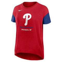 MLB Philadelphia Phillies Nike Women's Flowy Fashion Tri-Blend Dri-FIT T-Shirt