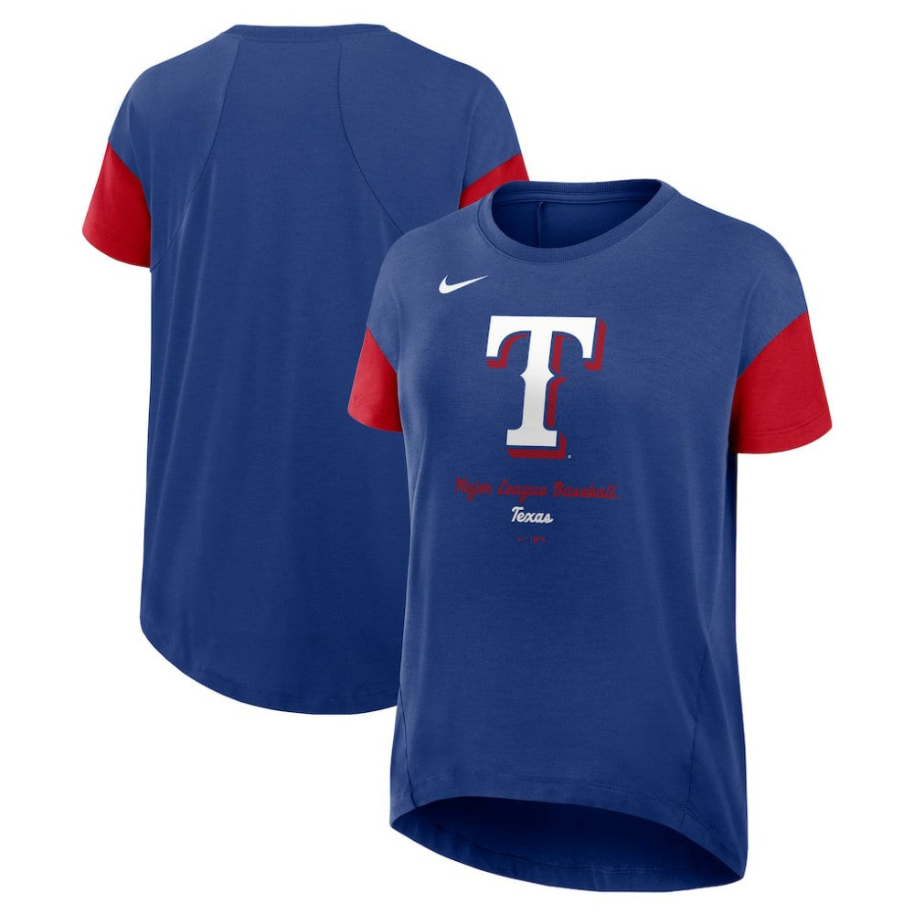 MLB Texas Rangers Nike Women's Flowy Fashion Tri-Blend Dri-FIT T-Shirt