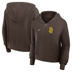 MLB San Diego Padres Nike Women's Cropped Chill Full-Zip Hoodie