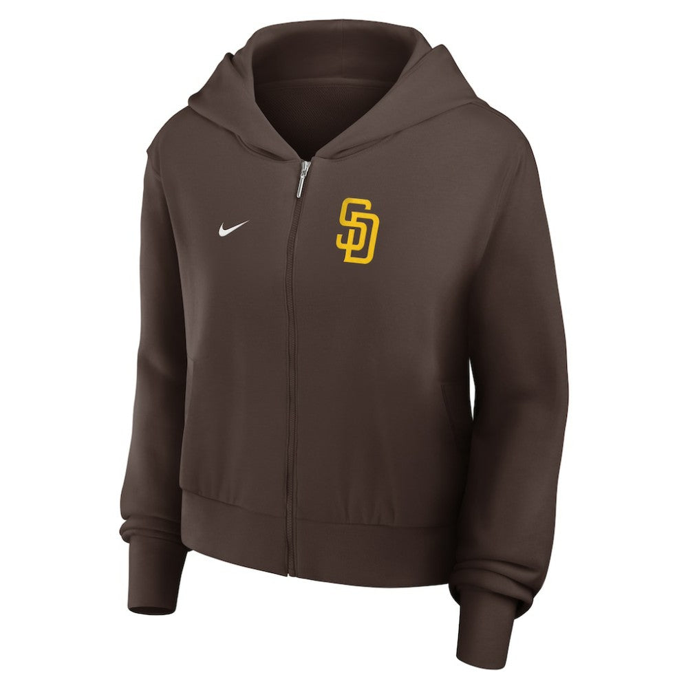 MLB San Diego Padres Nike Women's Cropped Chill Full-Zip Hoodie