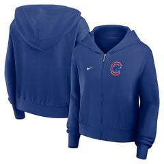 MLB Chicago Cubs Nike Women's Cropped Chill Full-Zip Hoodie