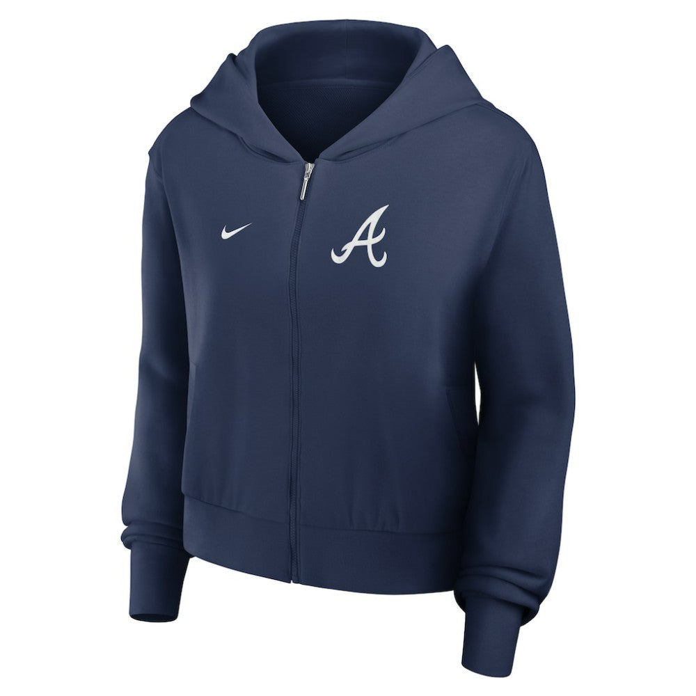 MLB Atlanta Braves Nike Women's Cropped Chill Full-Zip Hoodie