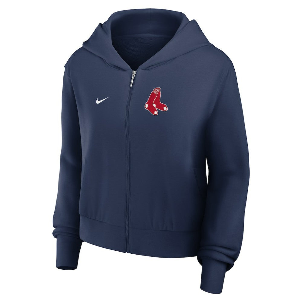 MLB Boston Red Sox Nike Women's Cropped Chill Full-Zip Hoodie