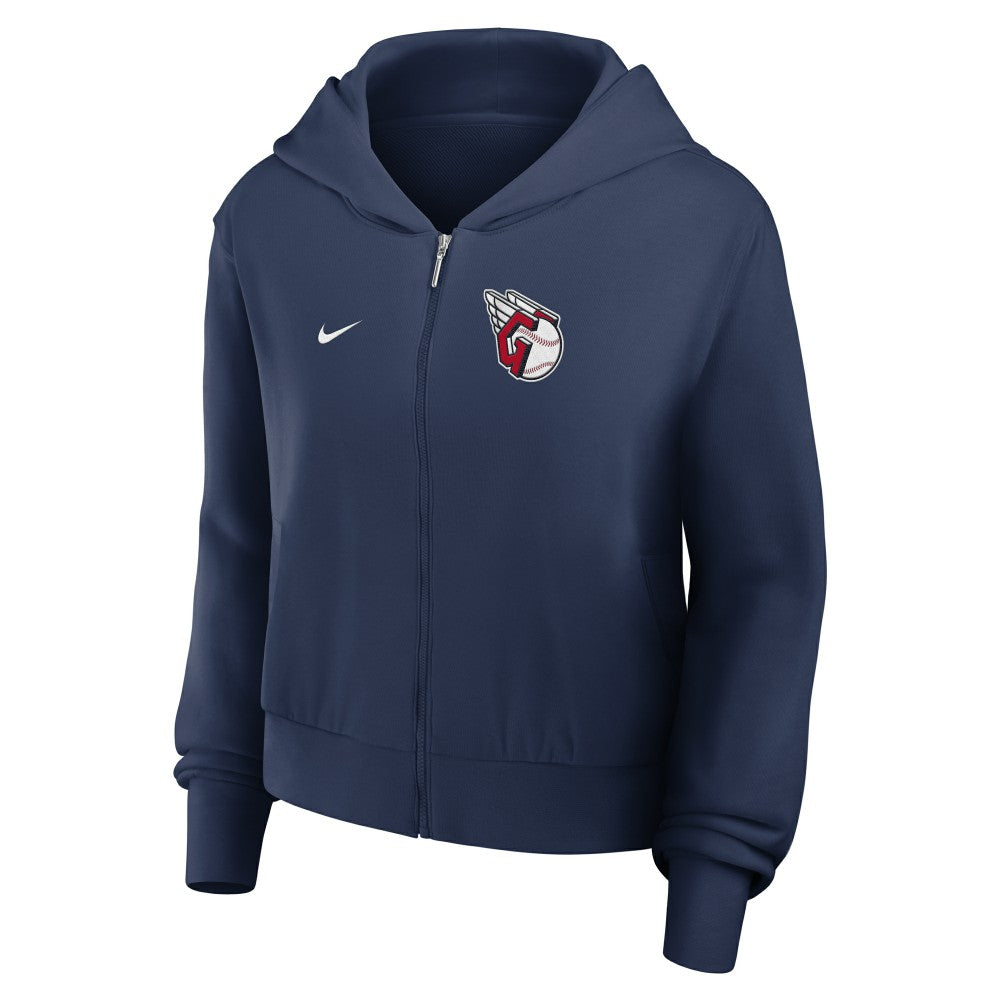 MLB Cleveland Guardians Nike Women's Cropped Chill Full-Zip Hoodie