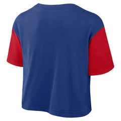 MLB Philadelphia Phillies Nike Women's Script Dri-FIT Cropped T-Shirt