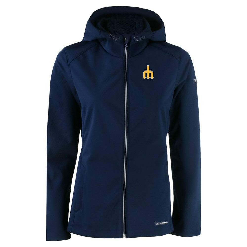 MLB Seattle Mariners Cutter & Buck Women's Evoke Eco Softshell Recycled Full-Zip Jacket