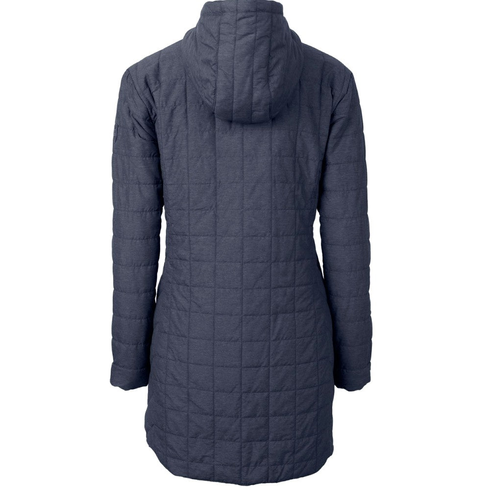 MLB Kansas City Royals Cutter & Buck Women's Rainier Primaloft Eco Insulated Hooded Full-Zip Long Coat