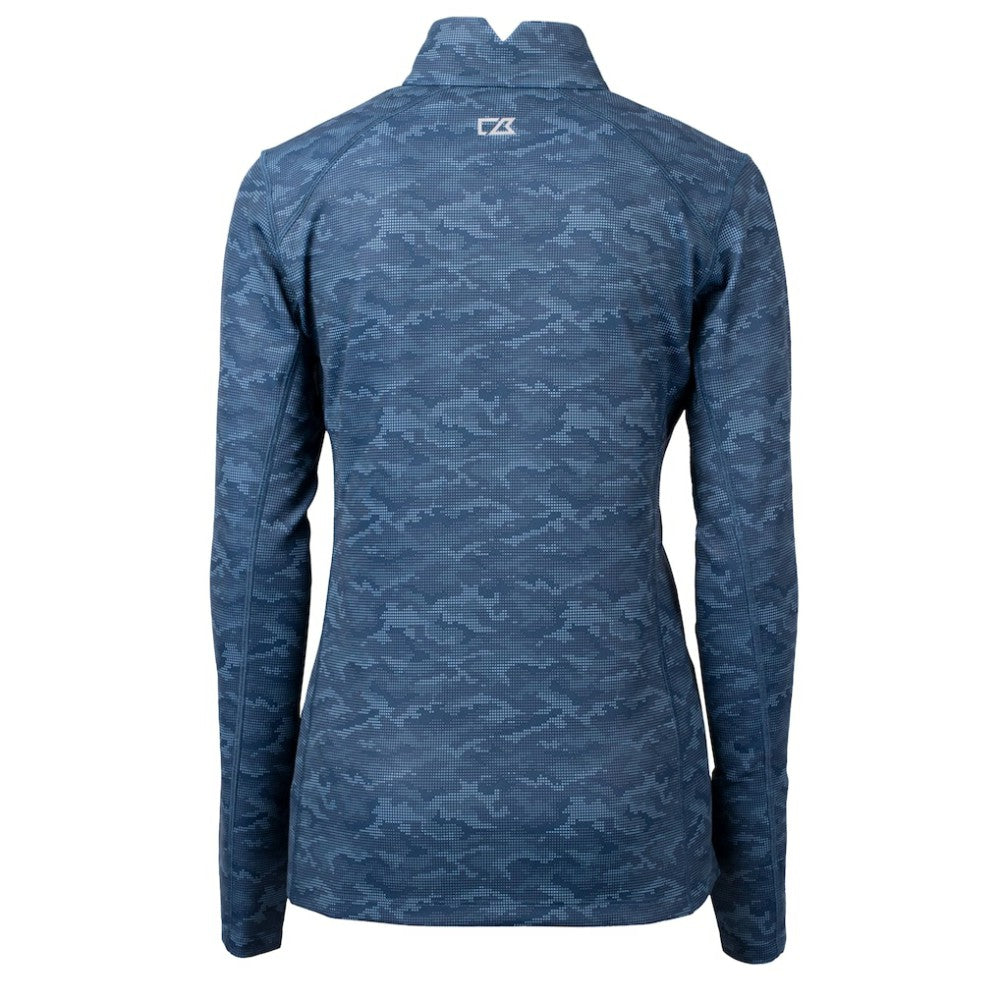 MLB Seattle Mariners Cutter & Buck Women's  Traverse Camo Print Stretch Quarter-Zip Top
