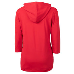 MLB St. Louis Cardinals Cutter & Buck Women's Cooperstown Collection DryTec Virtue Eco Pique Recycled 3/4-Sleeve Half-Zip Pullover Hoodie
