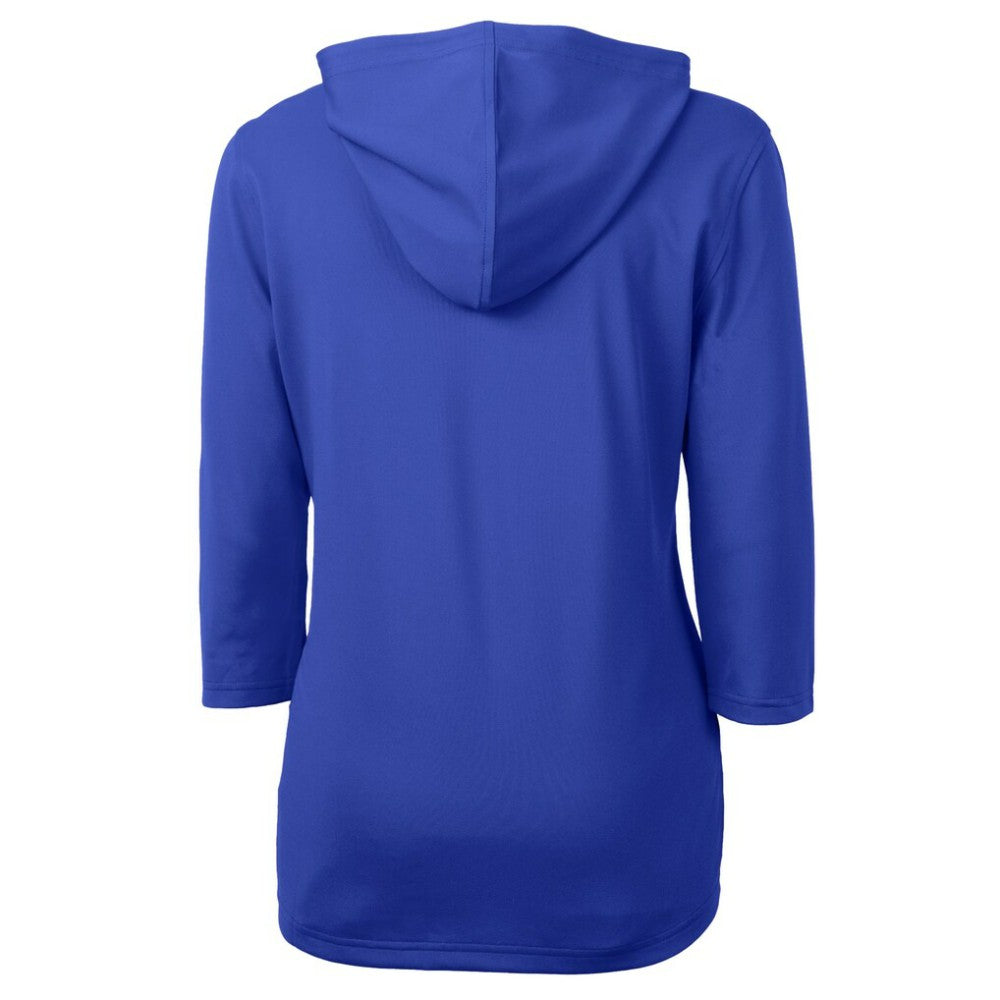 MLB Seattle Mariners Cutter & Buck Women's  DryTec Virtue Eco Pique Recycled 3/4-Sleeve Half-Zip Pullover Hoodie