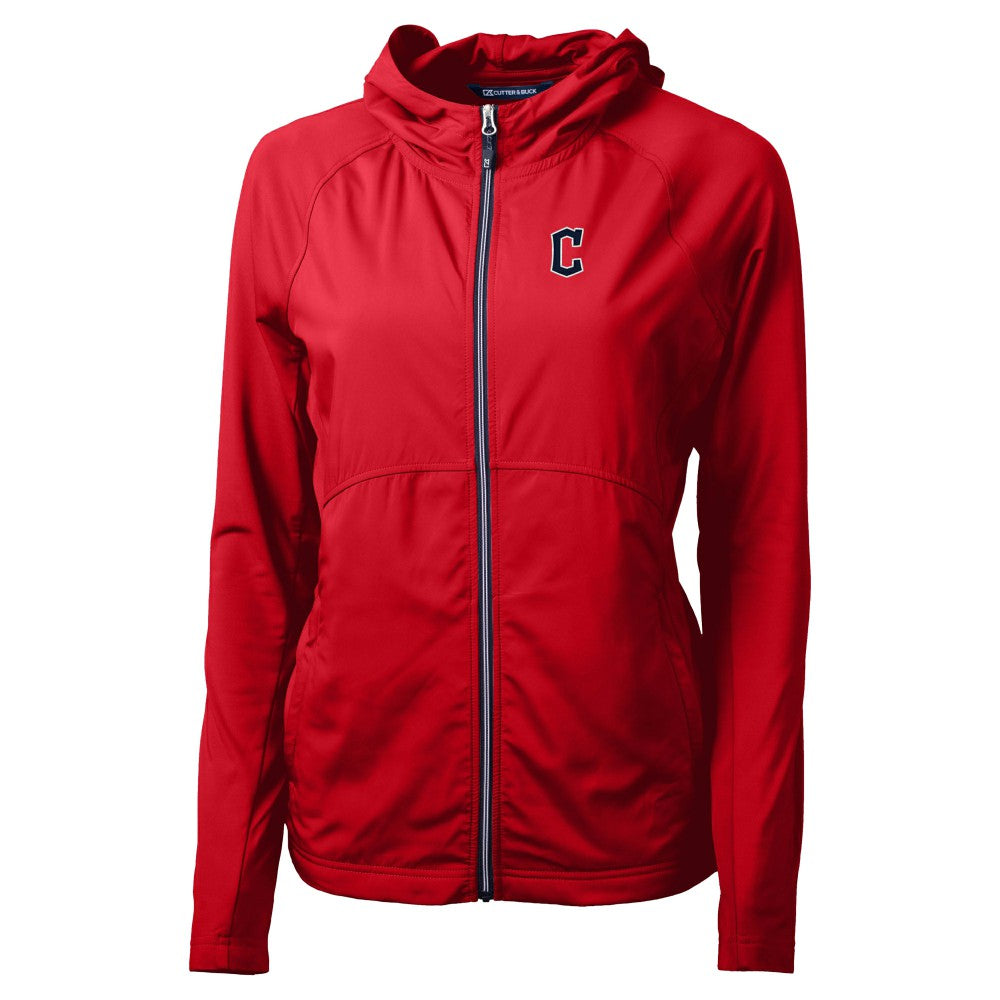 MLB Cleveland Guardians Cutter & Buck Women's  Adapt Eco Knit Hybrid Recycled Full-Zip Hoodie