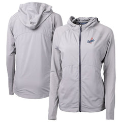 MLB Los Angeles Dodgers Cutter & Buck Women's  Adapt Eco Knit Hybrid Recycled Full-Zip Hoodie