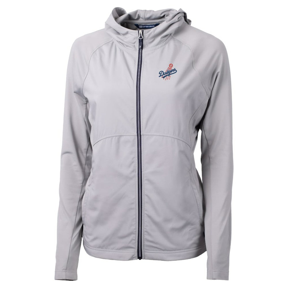 MLB Los Angeles Dodgers Cutter & Buck Women's  Adapt Eco Knit Hybrid Recycled Full-Zip Hoodie