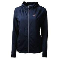 MLB Los Angeles Dodgers Cutter & Buck Women's  Adapt Eco Knit Hybrid Recycled Full-Zip Hoodie
