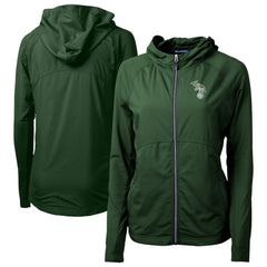 MLB Athletics Cutter & Buck Women's Adapt Eco Knit Hybrid Recycled Full-Zip Hoodie