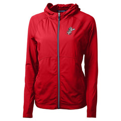 MLB Cincinnati Reds Cutter & Buck Women's Cooperstown Collection Adapt Eco Knit Hybrid Recycled Full-Zip Hoodie