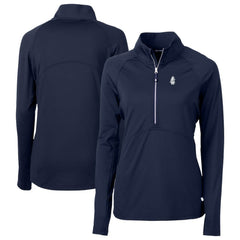 MLB Chicago Cubs Cutter & Buck Women's Cooperstown Collection DryTec Adapt Eco Knit Stretch Recycled Raglan Half-Zip Top