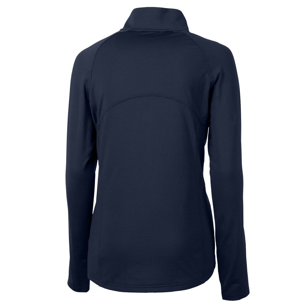 MLB Cleveland Guardians Cutter & Buck Women's  DryTec Adapt Eco Knit Stretch Recycled Raglan Half-Zip Top