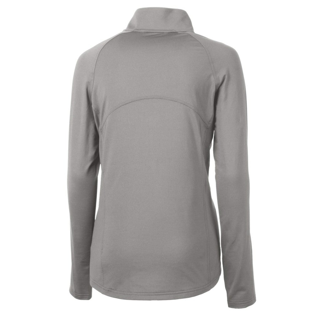 MLB Detroit Tigers Cutter & Buck Women's  DryTec Adapt Eco Knit Stretch Recycled Raglan Half-Zip Top