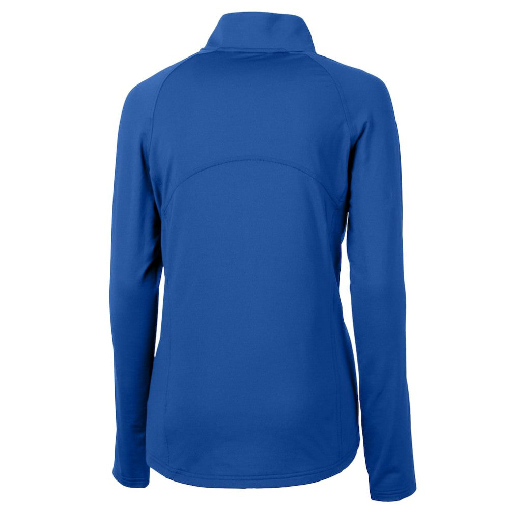 MLB Los Angeles Dodgers Cutter & Buck Women's  DryTec Adapt Eco Knit Stretch Recycled Raglan Half-Zip Top