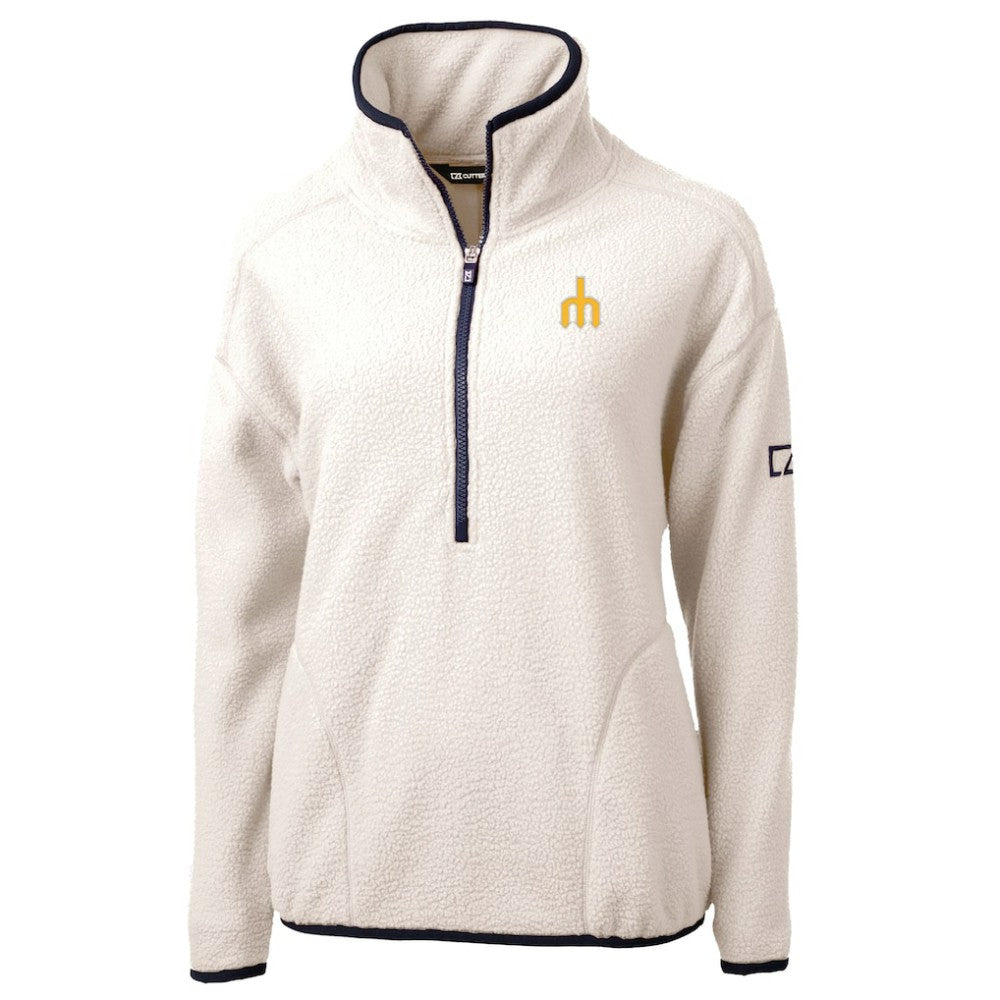MLB Seattle Mariners Cutter & Buck Women's  Cascade Eco Sherpa Fleece Half-Zip Pullover Jacket