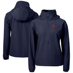 MLB Boston Red Sox Cutter & Buck Women's  Charter Eco Recycled Half-Zip Anorak Jacket