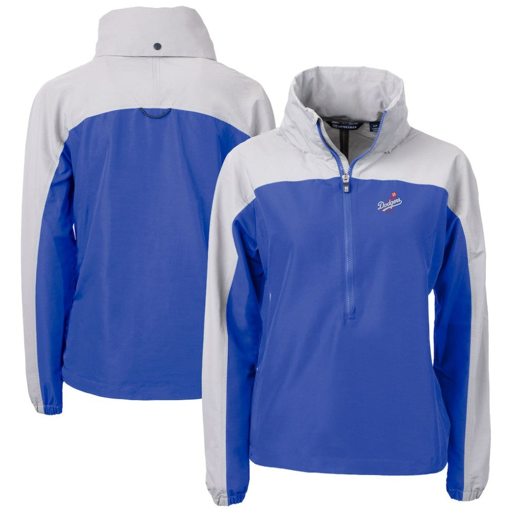MLB Los Angeles Dodgers Cutter & Buck Women's  Charter Eco Recycled Half-Zip Anorak Jacket