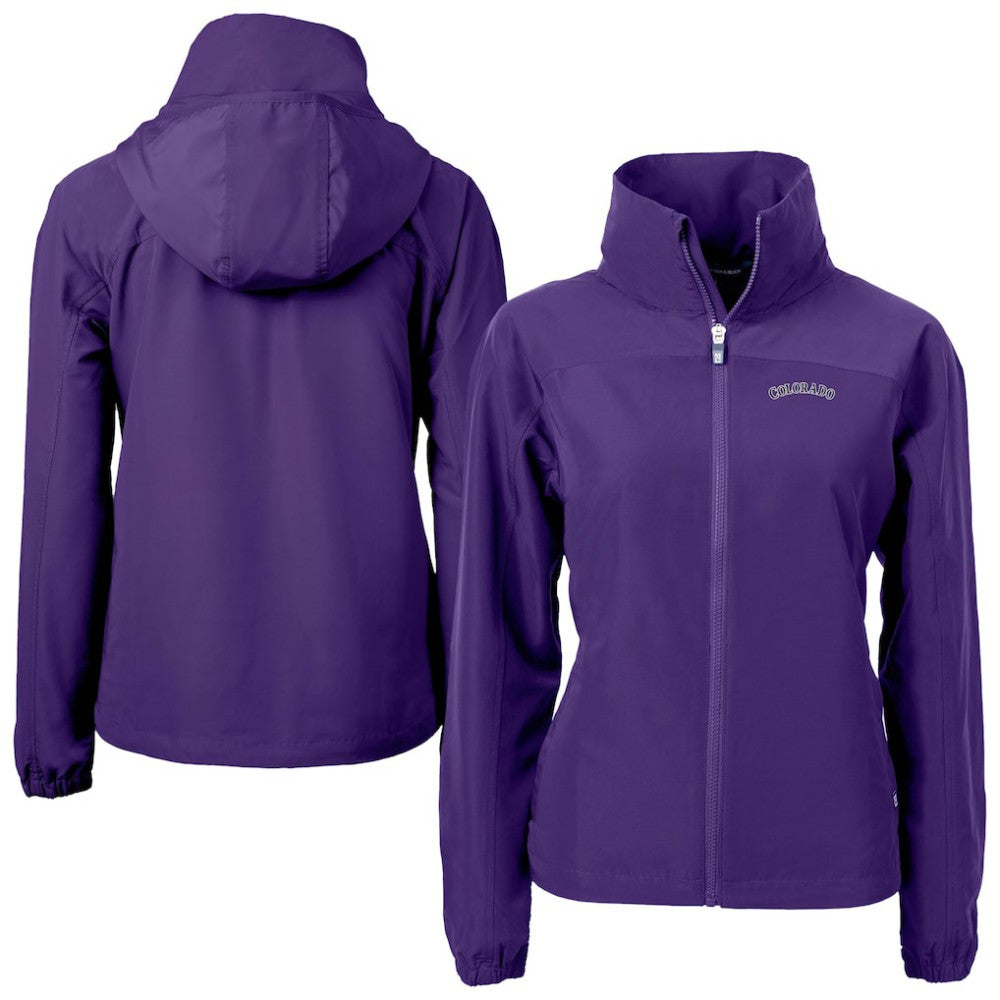 MLB Colorado Rockies Cutter & Buck Women's Charter Eco Recycled Full-Zip Jacket