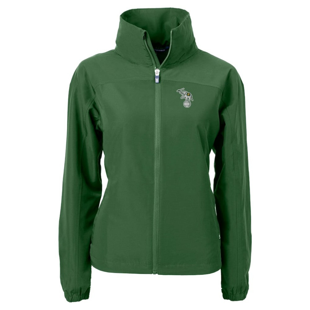 MLB Athletics Cutter & Buck Women's Charter Eco Recycled Full-Zip Jacket