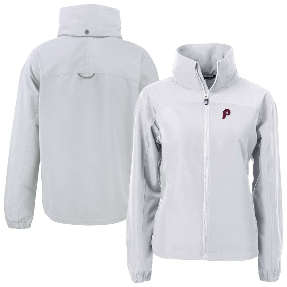 MLB Philadelphia Phillies Cutter & Buck Women's Cooperstown Collection Charter Eco Recycled Full-Zip Jacket