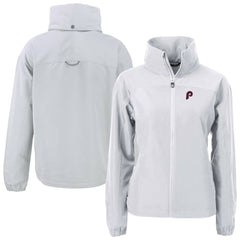 MLB Philadelphia Phillies Cutter & Buck Women's Cooperstown Collection Charter Eco Recycled Full-Zip Jacket