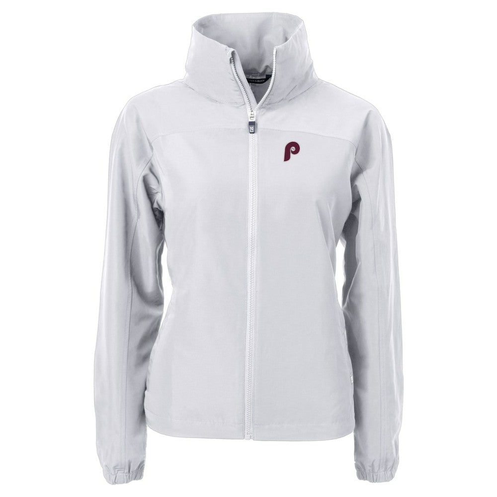 MLB Philadelphia Phillies Cutter & Buck Women's Cooperstown Collection Charter Eco Recycled Full-Zip Jacket